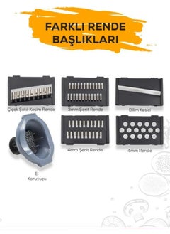 Qasul 5-Headed Kitchen Grater Set is Designed to Make Your Work Easier with Its Practical and Convenient Structure  - Image 2