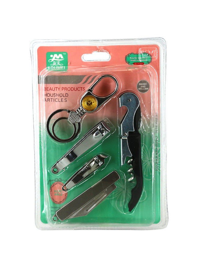 Rahalife Set of 2 Nail Cutters, File, Opener and Key Chain Set | Manicure Pedicure Set - Image 1
