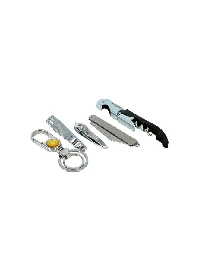 Rahalife Set of 2 Nail Cutters, File, Opener and Key Chain Set | Manicure Pedicure Set - Image 2