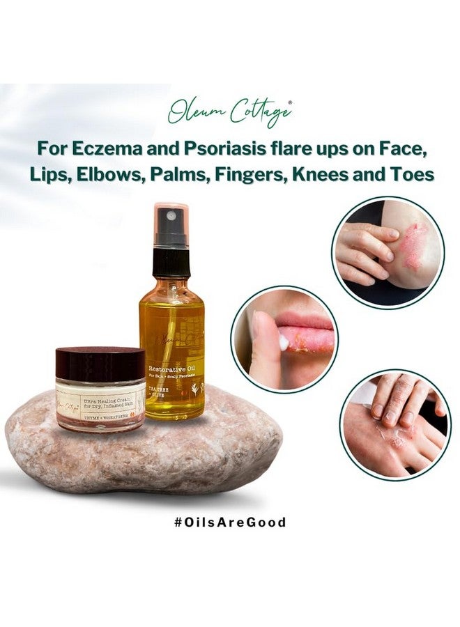 Oleum Cottage Skincare Bundle For Small Patches On The Body For Eczema, Psoriasis And Dermatitis | Contains Restorative Oil And Ultra Healing Cream | Reduces Itchiness And Soothes Flare Ups - Image 2