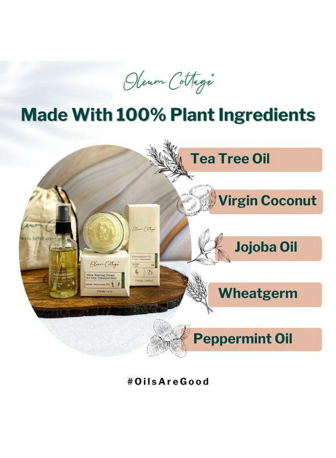 Oleum Cottage Skincare Bundle For Small Patches On The Body For Eczema, Psoriasis And Dermatitis | Contains Restorative Oil And Ultra Healing Cream | Reduces Itchiness And Soothes Flare Ups - Image 3