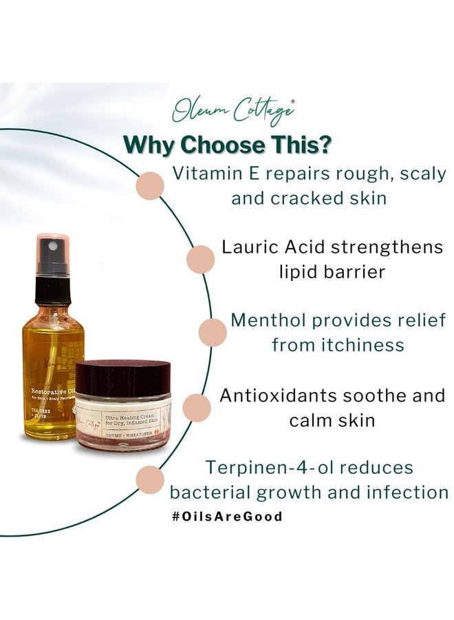 Oleum Cottage Skincare Bundle For Small Patches On The Body For Eczema, Psoriasis And Dermatitis | Contains Restorative Oil And Ultra Healing Cream | Reduces Itchiness And Soothes Flare Ups - Image 4
