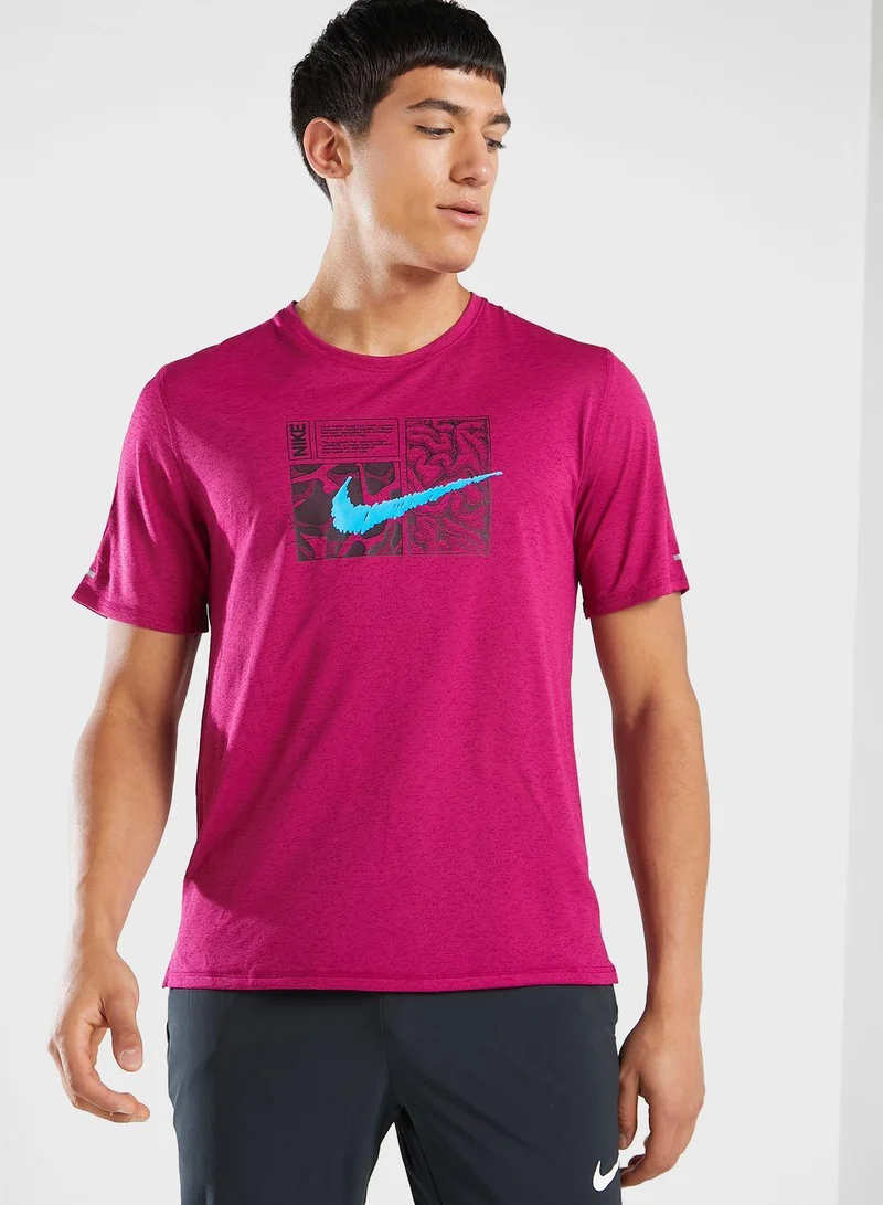 Nike Men's Dri-FIT Miler DYE Running T-Shirt