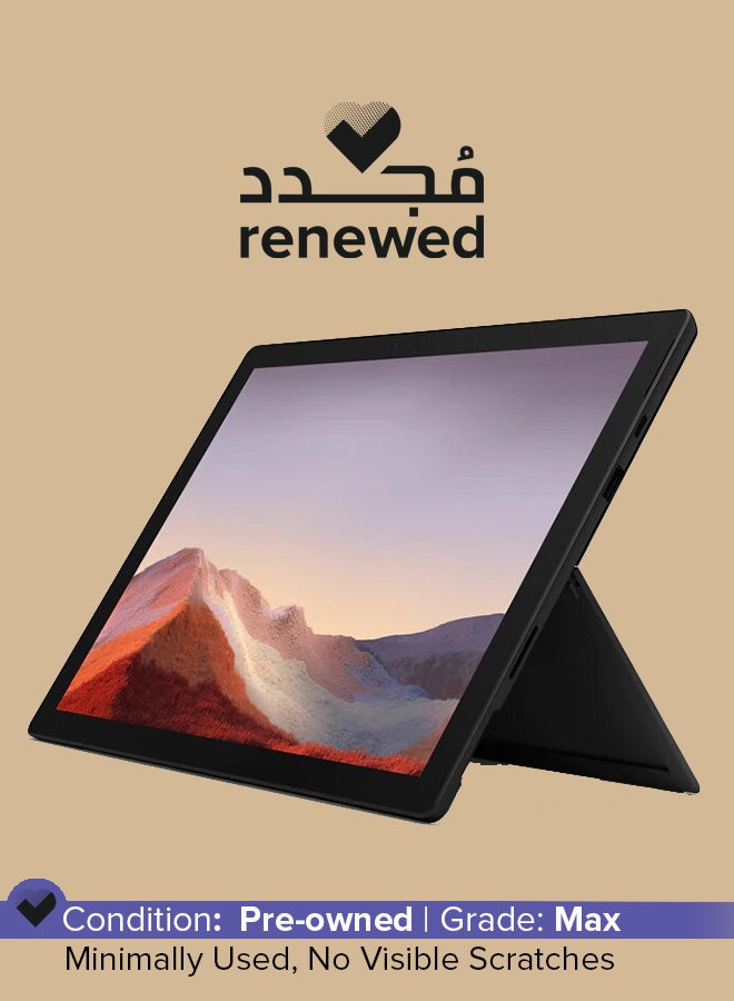 مايكروسوفت مجدد - جهاز سيرفس برو 7 (2018) بشاشة قياس 12.3 بوصة، ومعالج كور i5 من الجيل العاشر/ذاكرة وصول عشوائي سعة 8 غيغابايت/محرك أقراص صلب SSD سعة 256 غيغابايت/بطاقة رسومات إنتل آيريس بلس اللغة الإنجليزية أسود - Image 1
