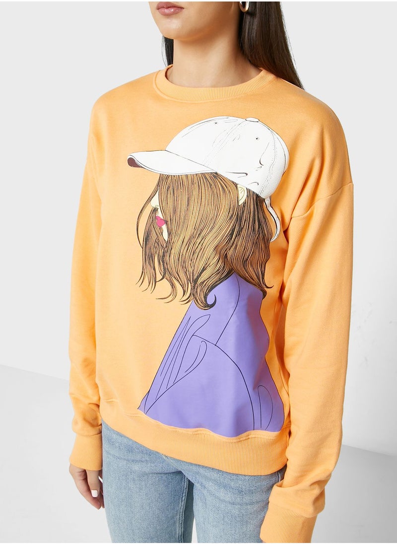 Ginger - Graphic Printed Sweatshirt - Image 1
