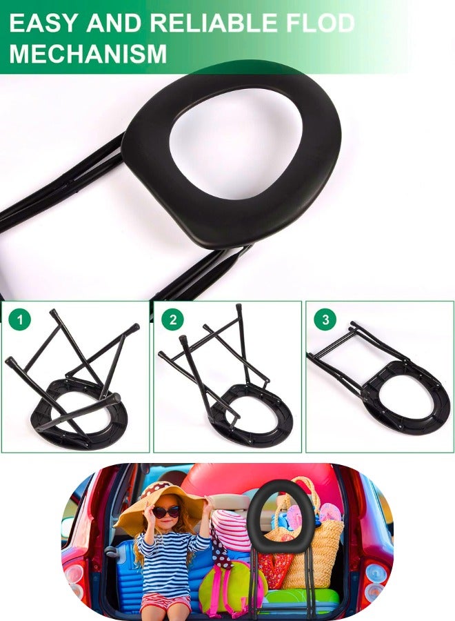 Chase Up Camping Toilets Portable, Portable Toilet for Adults, Portable Toilet for Camping, Folding Toilet Camping Seat, Travel Toilet Car Toilet for Hiking and Boating (Black) - Image 3