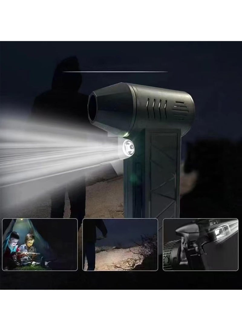 Arabest Cordless Handheld Powerful Blower, Electronic Air Blower, Cordless Leaf Blower, Air Blower Jet Fan LED Turbo Blower Turbo Violent Brushless Fan Outdoor Portable Mini Handheld Dryer - Image 3