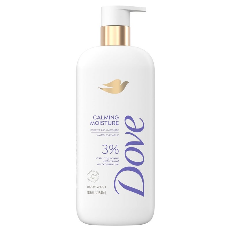 Dove Calming Moisture Body Wash 3 renewing serum with retinol  chamomile 185 Fl Oz