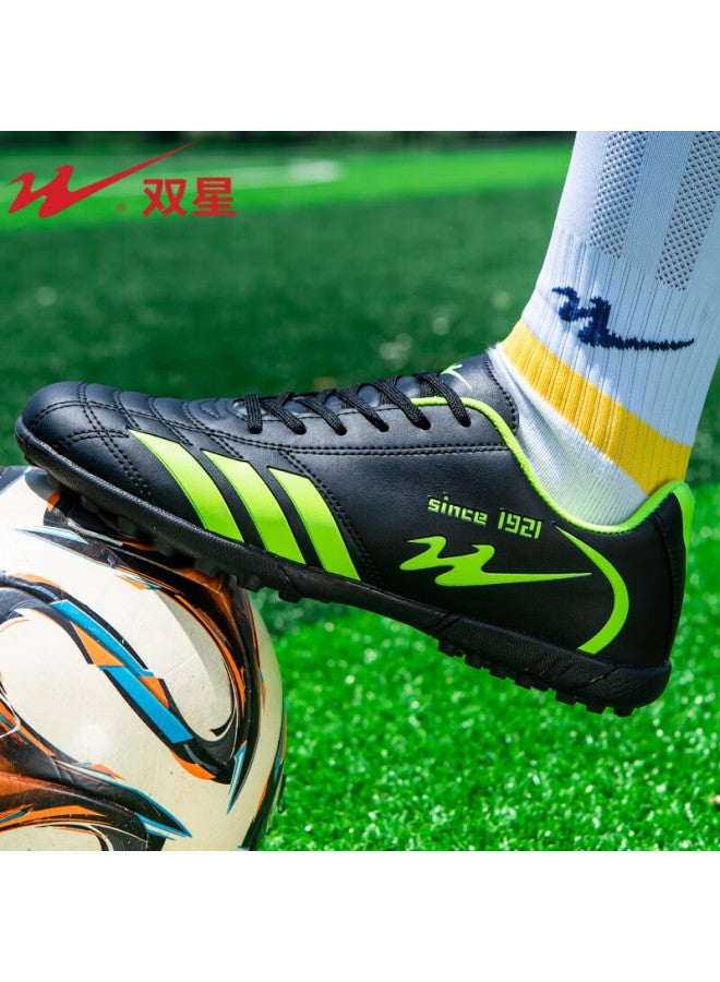 Shuangxing Soccer Shoes For Men Tf Turf Cleats Adult Youth Non-slip Wear-resistant Professional Compeion Training Football Boots Cleats Black And Green Size 37