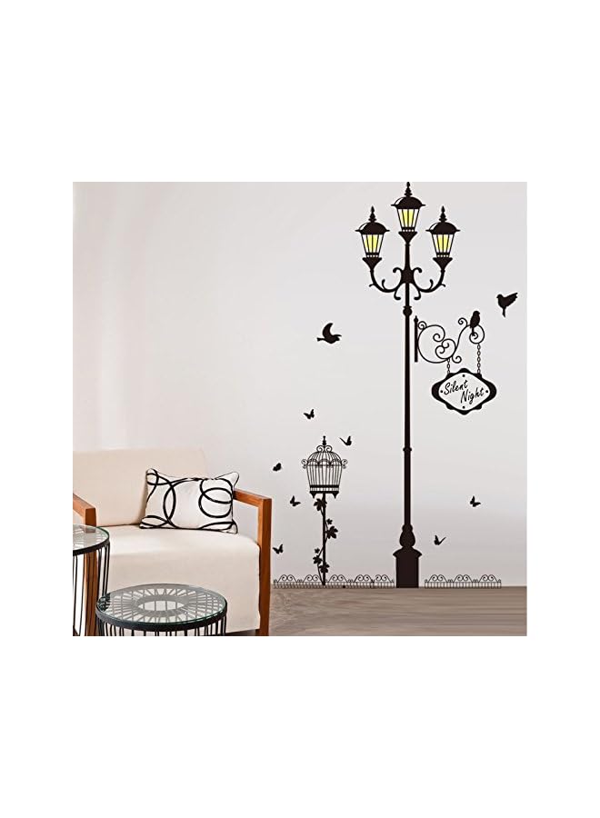 Zaboon Theme Street Lamp Bird Bedroom Living Room Decoration Decorate Wall Stickers Mural Decals - Image 2