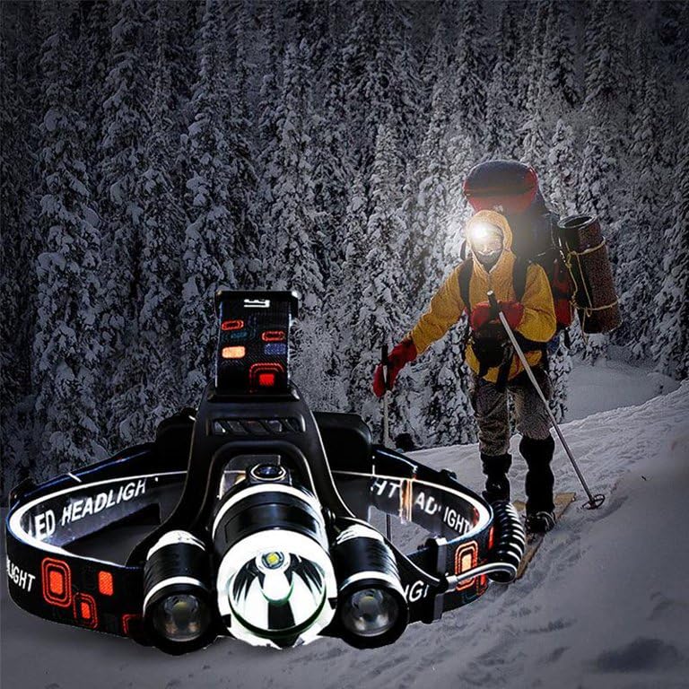 Care4 مصباح رأس LED مع بطارية قابلة للتعديل للتخييم والمشي والكهوف والمشي وقراءة الجري (أسود، مجموعة من 1، بلاستيك) - Image 2