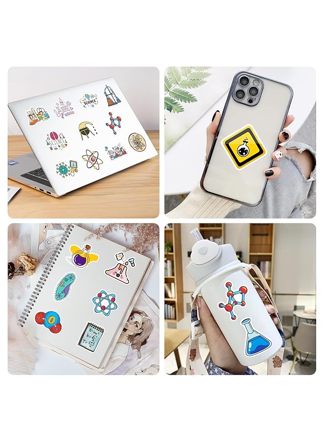 KASTWAVE Science Stickers Pack 50 Pcs Physics Chemistry Biology Experiment Stickers For Laboratory Laptop Water Bottle Science Party Favors And Decor Waterproof Vinyl Laboratory Week Gifts - Image 5