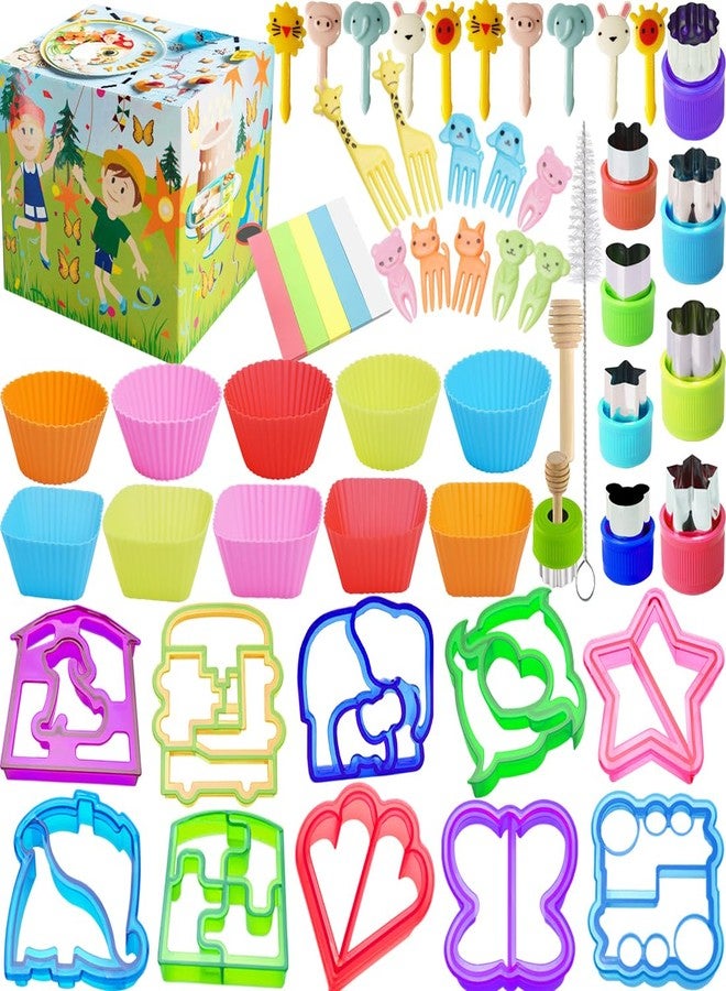 Doiaz Sandwich Cutters for Kids - Vegetable Fruit Bread Shape Cookie Cutter Molds for kids Lunch Bento Box - Image 1
