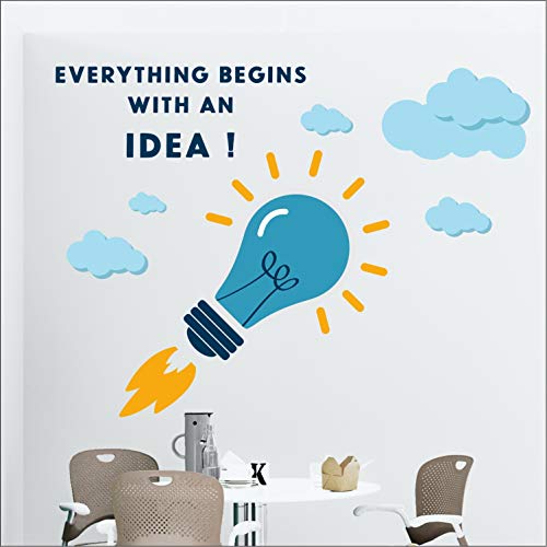 StickMe Idea Office Startup Motivation Quotes Wall Sticker (100 x 80 Cm, Multicolour, Vinyl)-Self-Adhesive - Image 1