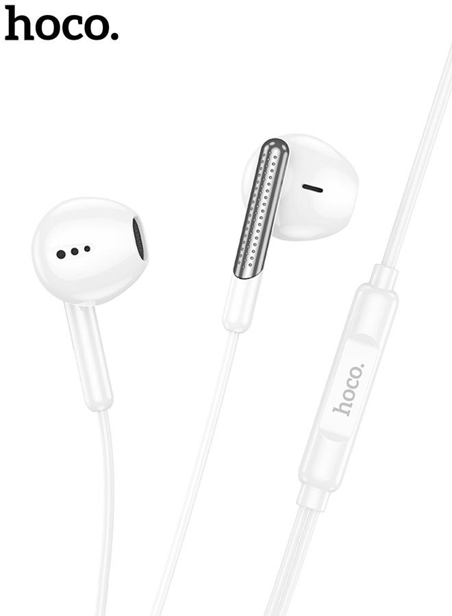 hoco. M123 Glory Universal Digital Earphones with Microphone Type-C (White) - Image 1