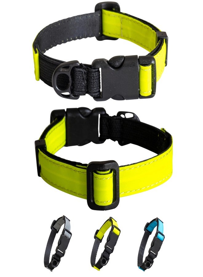CatBib CatGoods Reflective Yellow Stretch Cat Collar - Escape-Safe Alternative to Breakaway, Adjustable, Comfortable, ID and Bell Attachment - Image 1
