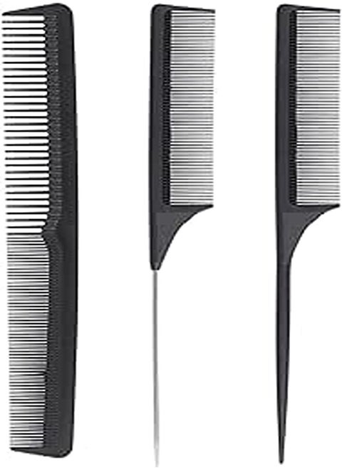 BTYMS Rat Tail and Dressing Set Parting Combs - 3 Pieces