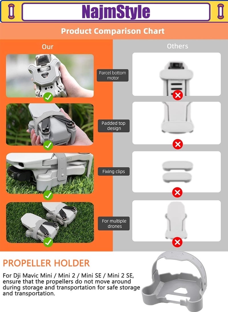 NajmStyle Propeller Holder Strap for DJI Mini 2/Mini 2 SE/Mini SE/Mavic Mini Drone Propeller Guard Strap Holder Protector Stabilizer Accessory - Image 4