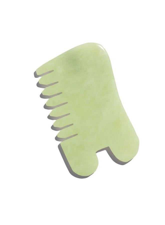 Earth Harbor Island Jade Gemstone Gua Sha + Massaging Comb