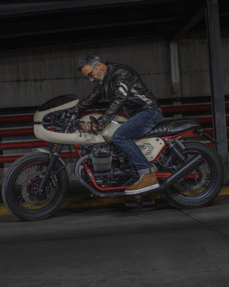 BORLENI Cowhide Leather Motorcycle Breathable Riding Shoes - Casual Outdoor Street Motorcycle Boots for Men - Image 5