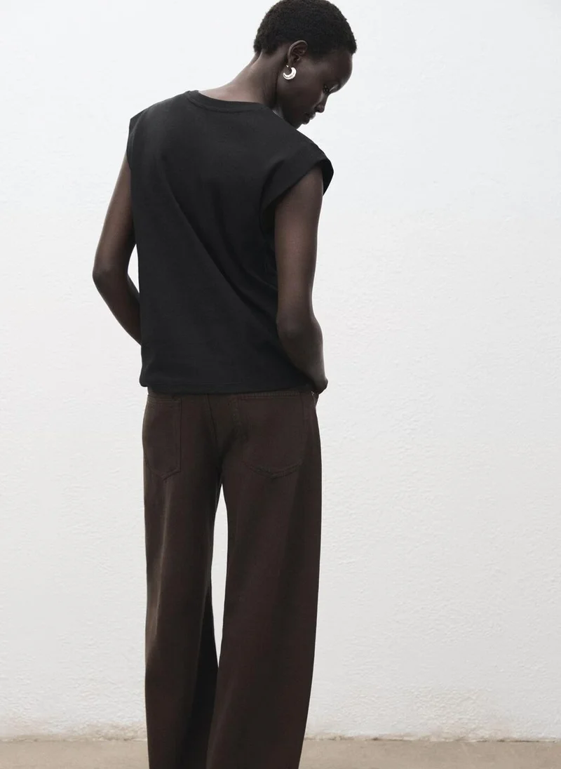 MANGO Cotton sleeveless t-shirt