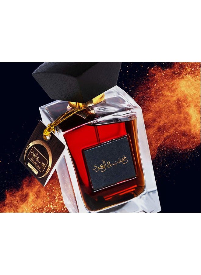 ARABIYAT Unisex Khashab & Oud Eau de Parfum – 100ml, Oriental Woody & Cedar Fragrance for Men and Women, Luxury Brown Edition - Image 3