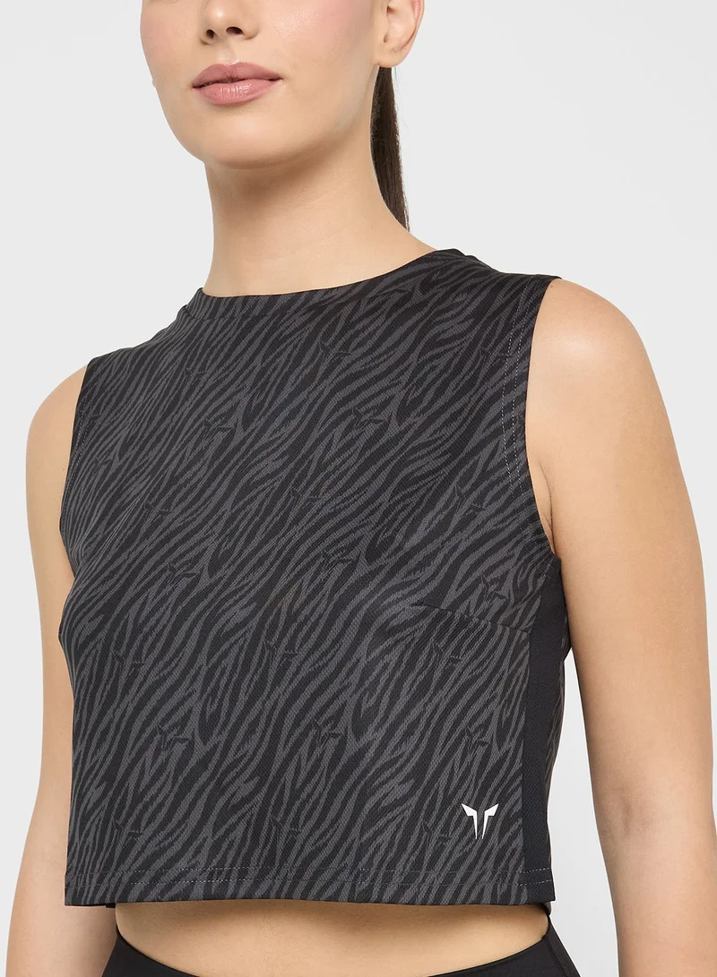 SQUATWOLF Core Wild Print Cropped Tank