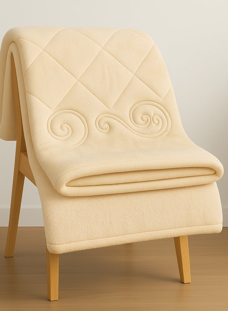 مينج لي مفرش ملكي 6 قطع نفرين شتوي وجهين وجه مخمل وجه فرو مقاس كينج 230x250 سم - Image 2