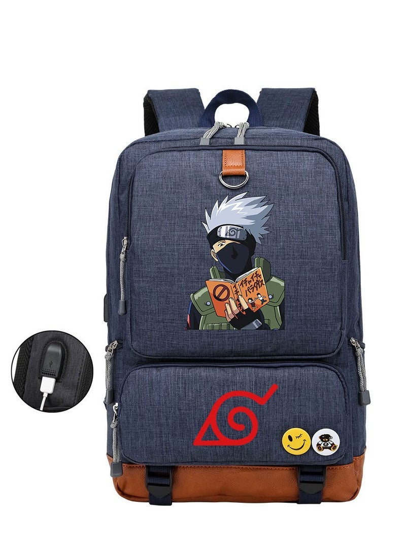 Naruto Teenage Students Men And Women Printed Casual Travel Backpack