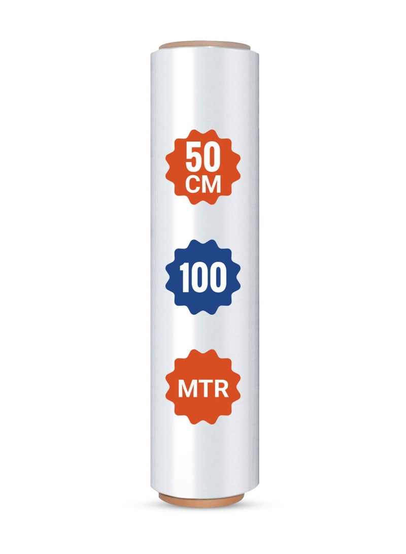 Duravel Stretch Film, Shrink Wrap for Pallet Wrap, Industrial Strength Stretch Wrap, Moving Wrapping Plastic Roll Industrial Packaging, (100 METER-1ROLL) - Image 1