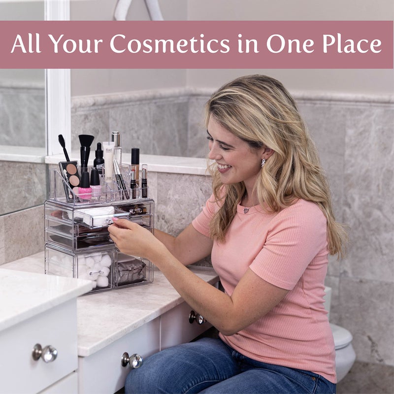 Masirs Clear Cosmetic Storage Organizer, Classy Design, Versatile, Simplifies Your Life - Image 4