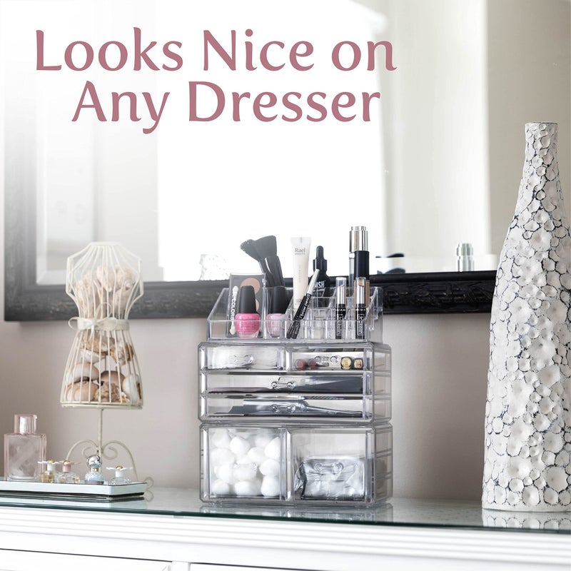 Masirs Clear Cosmetic Storage Organizer, Classy Design, Versatile, Simplifies Your Life - Image 5