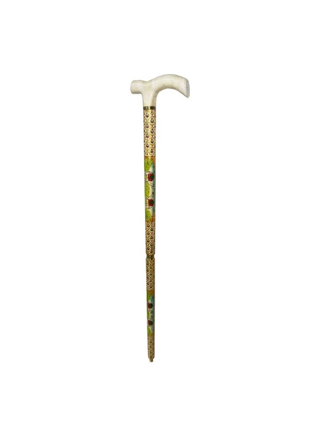 Latas Beautiful Vintage Style Hand-painted Camel Bone Walking Stick | Bone Foldable Walking Stick (Camel Edition) - Image 1