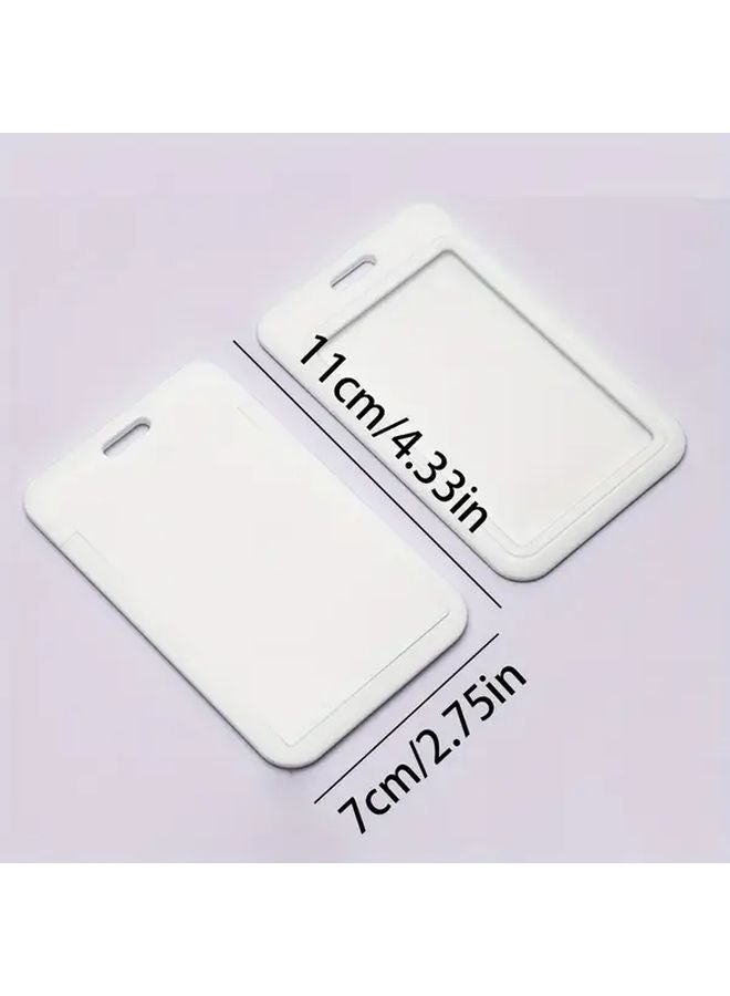 Purple Vertical ID Badge Holders 5 Pack Extra Thick Plastic Card Case - Image 3