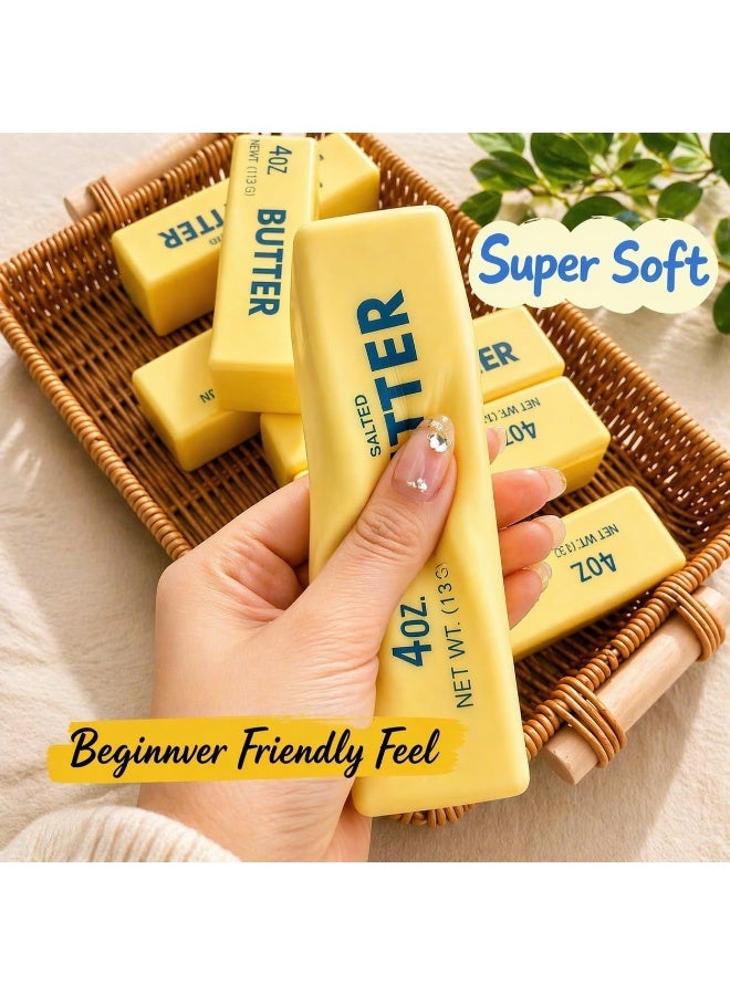 Butter Squishy Slow Rising Stress Relief Toy, Realistic Butter Stick Squeeze Fidget for Adults, Soft PU Foam Sensory Toy for Anxiety & Office Desk Decor, Anti-Stress Gift for Work & Study - Image 4
