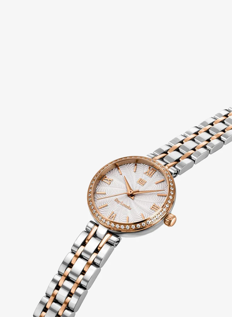 Guy Laroche Megan White Dial Stainless Steel Bracelet Analog Watch for Women, 24mm