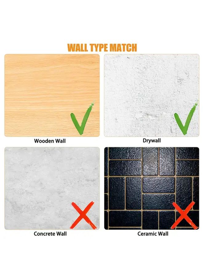 100 قطعة خطافات حائطية ذهبية معدنية متينة تحمل 20 رطلاً لتخزين المنزل والمكتب - Image 3