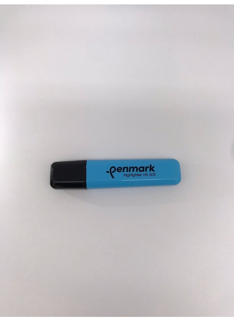 PENMARK Highlighter Neon Highlighter Pen HS-505, 06-Cyan  - Image 1