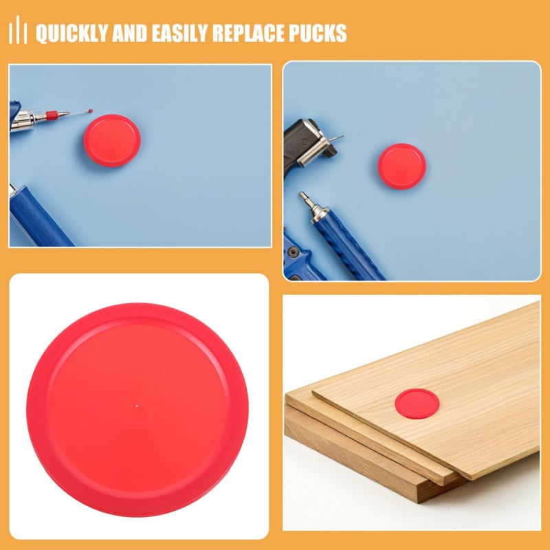 5pcs Red Air Hockey Pucks Thick Durable for Game Table Accessories Home and Commercial Use - Image 4