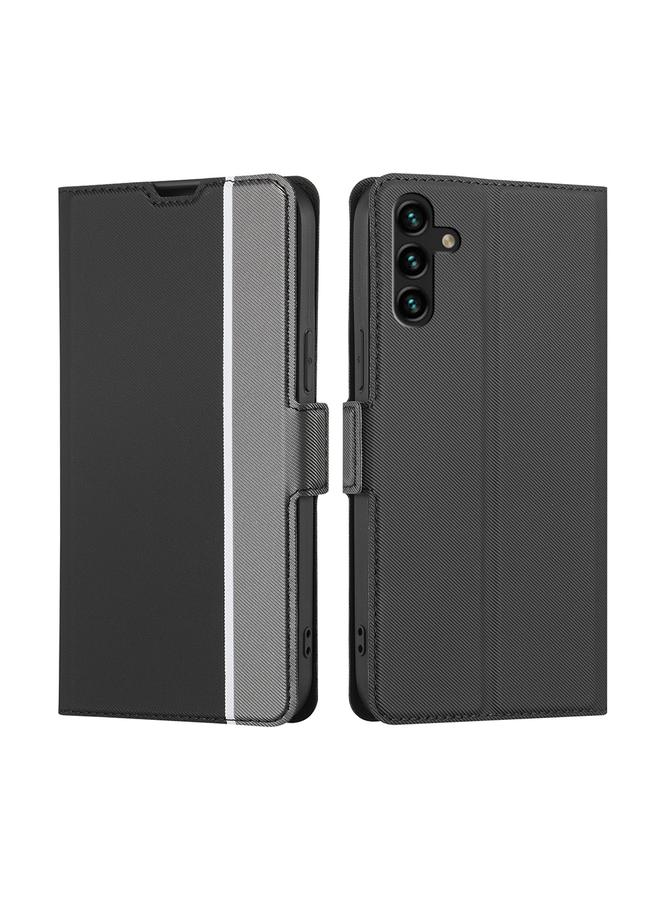 اس-توب جراب لهاتف Samsung Galaxy A13 5G جراب هاتف جلدي من نسيج قطني مع أزرار جانبية - Image 1