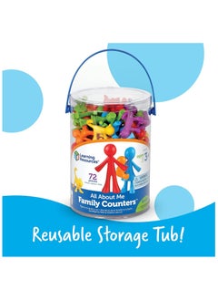 Learning Resources All About Me Family Counters Assorted Colors and Shapes Set of 72 Ages 3+ Multi-color standart  - Image 2