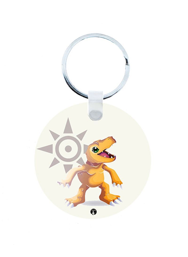 Digimon Anime Wooden Keychain