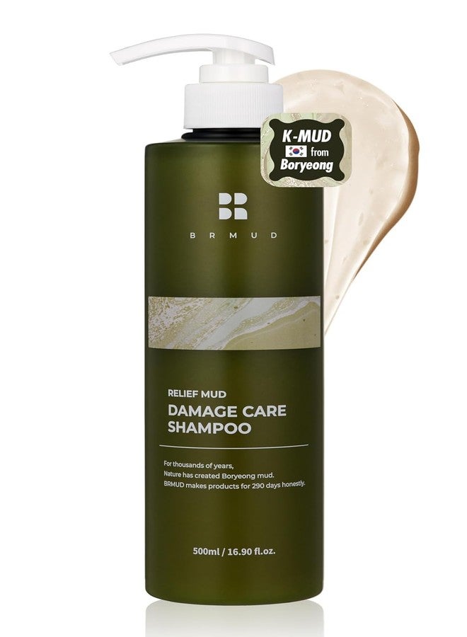 BRMUD Relief Mud Clay Damaged Care Shampoo | ATEEZ Pick | Gentle Damaged Hair Repair Shampoo for Breakage & Thinning Hair w/ 16 Different Plant Oils | for Men & Women (16.9 fl oz) - Image 1