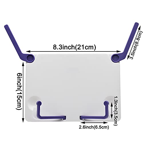 Maydahui Mini Desktop Book Stand Portable Foldable Lightweight Book Rest for Music Score Cookbook Tablet (Max Size 12 X 6 Inches) Ergonomic Reading Posture - Image 2