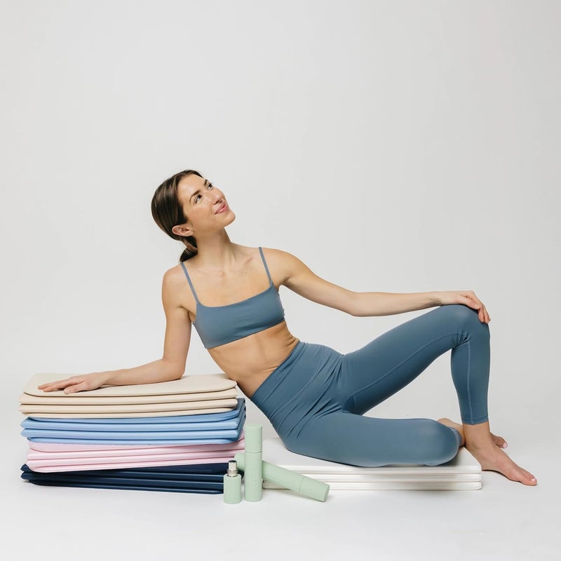 Stakt â€“ Foldable Multi-Purpose Fitness & Yoga Mat with Patented Design, Workout Mat with Non-Slip Surface, Portable & Lightweight, For Studio or Home Use, As Seen on Shark Tank (Seafoam) - Image 3