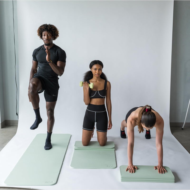 Stakt â€“ Foldable Multi-Purpose Fitness & Yoga Mat with Patented Design, Workout Mat with Non-Slip Surface, Portable & Lightweight, For Studio or Home Use, As Seen on Shark Tank (Seafoam) - Image 2