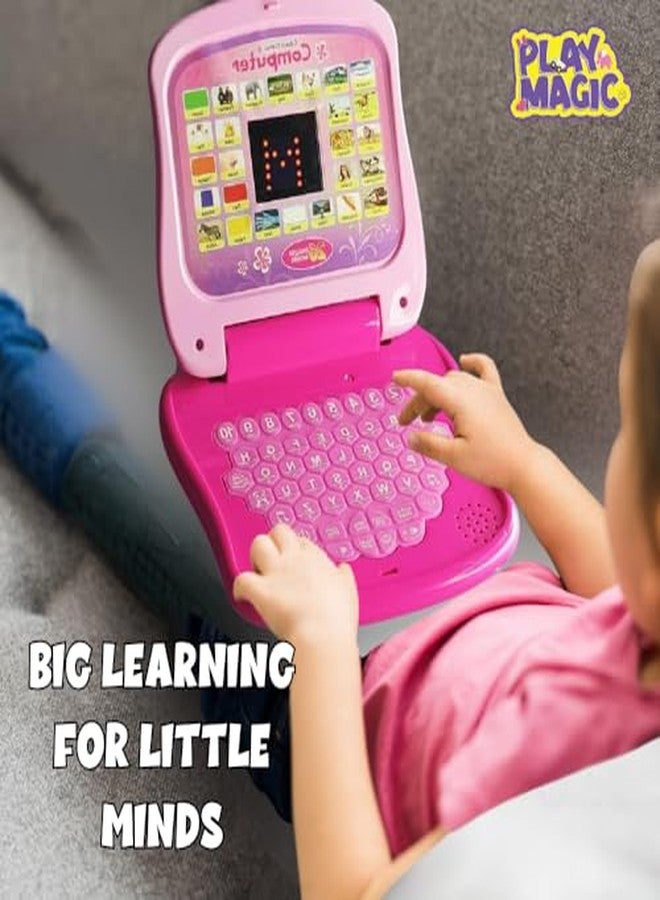 PlayMagic Kids Laptop Computer Toy|Alphabet & Number Chart with LED Display|Activity Set Learning & Educational Toy with Music & Sound|Birthday Gift for Kids 3+|3xAA Battery|Made in India|BIS Approved - Image 4