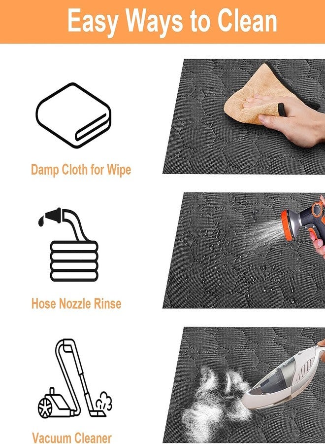 Mancro Dog Car Seat Cover for Back Seat, 2025 Upgraded 600D Heavy Duty Waterproof & Scratch-Resistant Dog Hammock for Car, Back Seat Pet Cover for Dogs with Sedan, Standard, Orange - Image 5