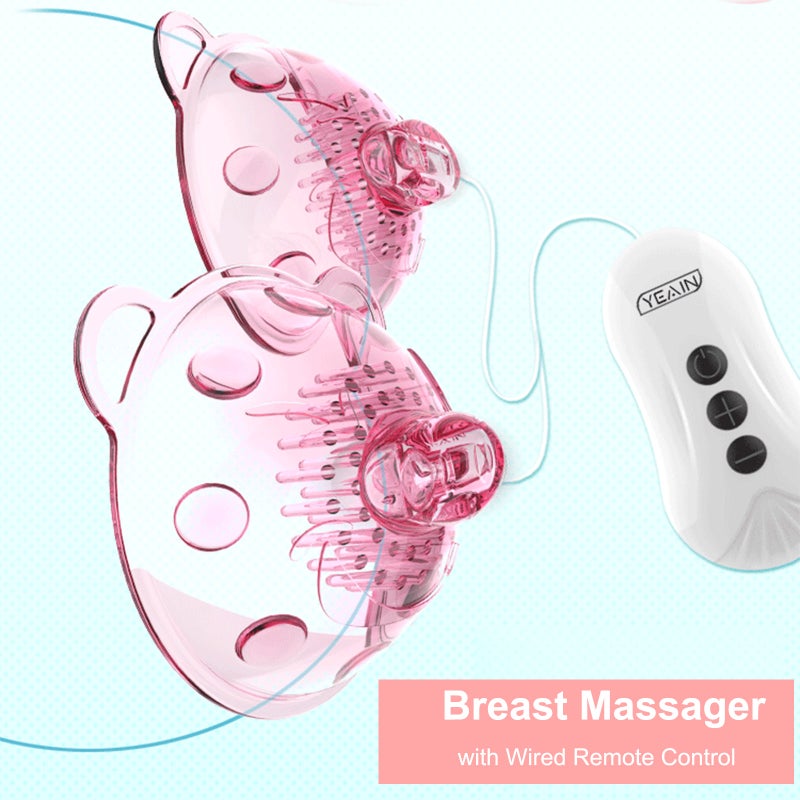 1 Pair Nipple Massager Vibrating Nipple Suckers with 360° Rotational Stimulation 10 Vibration Modes Strong Suction Nipple Toys Rechargeable Vibrator Sex Toys for Women - Image 3