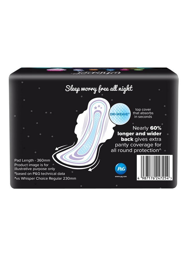 Whisper Bindazzz Nights Sanitary Pads, 30 Xxl+ Pads, Upto 0% Leaks All Night Long, For Heavy Flow, 40% Longer & Wider Back, Comfortable Cushiony Soft Wings, Disposable Wrapper  - Image 2